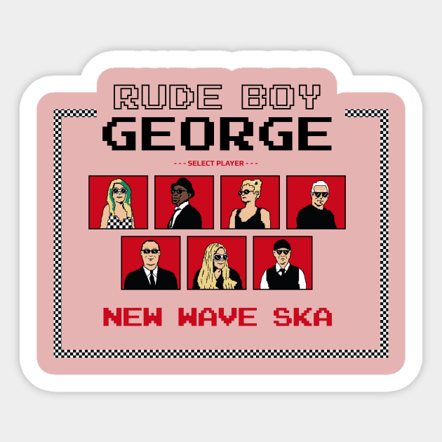 Rude Boy George - 8Bit Retro Ska Sticker by RudeBoyGeorge